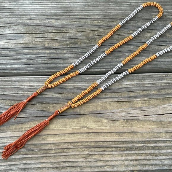 Tasbeeh Brown/White Tone Plastic Prayer Beads Religious Islamic Tasbeh Lot of 2 - Picture 4 of 8